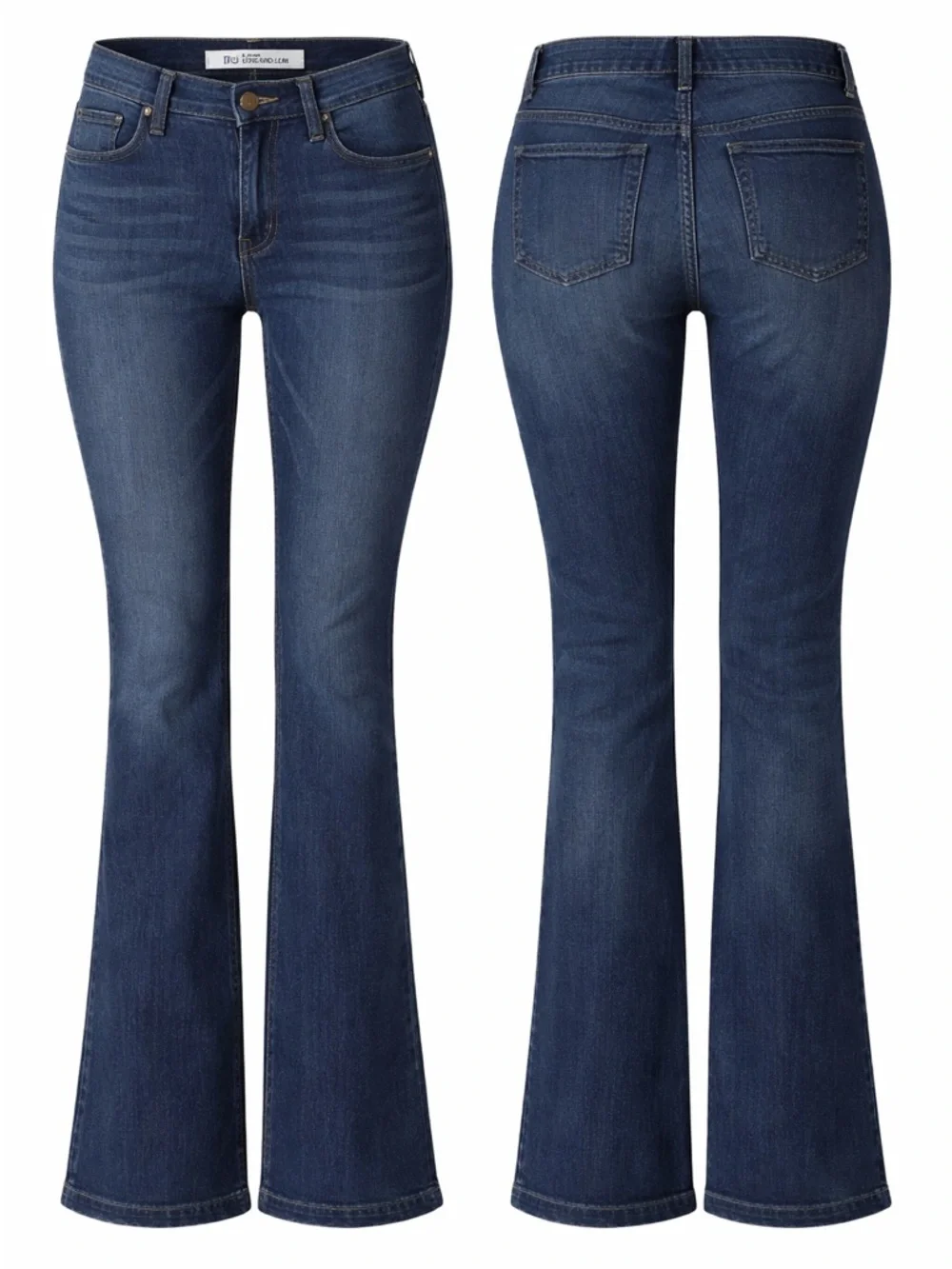 Gap Long & Lean Y2K Bootcut Flare Jeans Medium Wash Size 6 - Picture 2 of 9